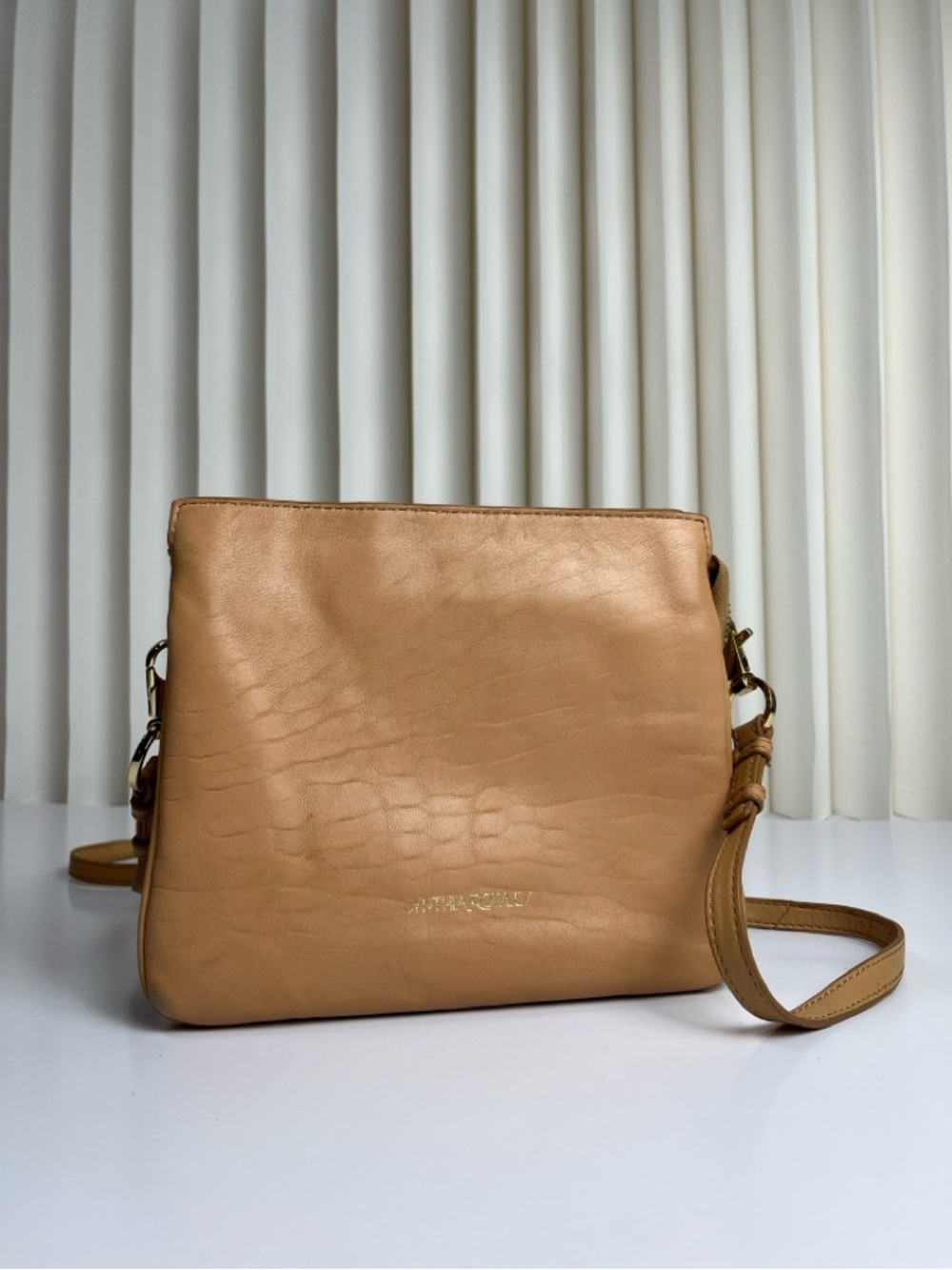 Cynthia Rowely Tan Leather Crossbody Bag